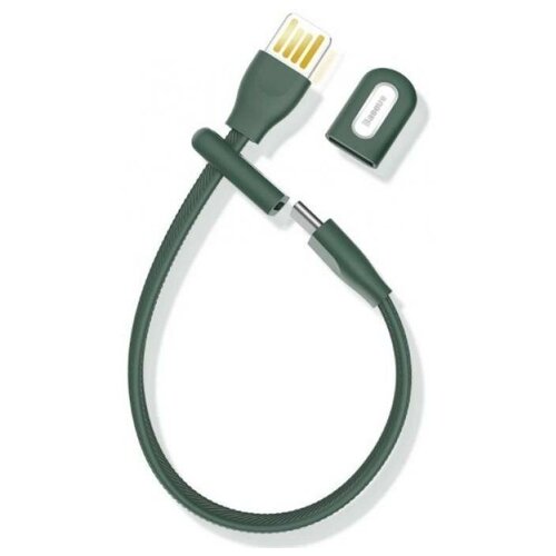 фото Кабель-браслет baseus bracelet cable usb for type-c 0.22m (catfh-06a, catfh-06b, catfh-0y) (dark green)