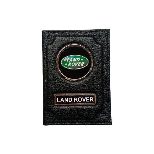 Обложка для автодокументов и паспорта Land Rover (ленд ровер) кожаная флотер