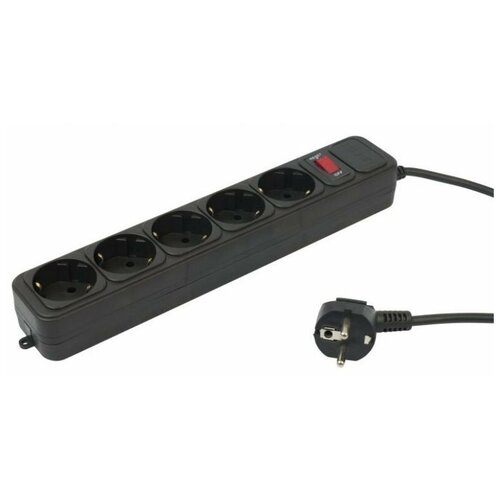 Сетевой фильтр Pc Pet AP01006-5-BK 5м (5 розеток) черный