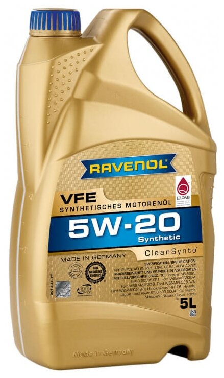 Sae 5W-20 5L Vfe New Моторное Масло Ravenol арт. 4014835846067