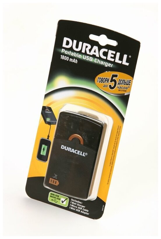 Duracell Внешний аккумулятор Duracell Portable USB Charger Black (PРSOGC)
