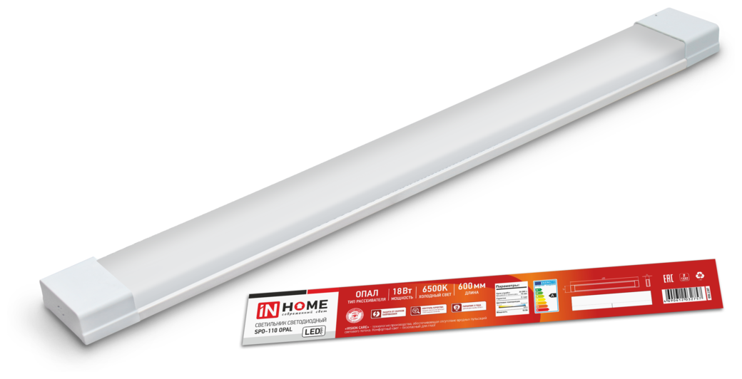 Светильник светодиодный SPO-110 OPAL 18Вт 230В 6500К 1350Лм 600мм IP40 IN HOME