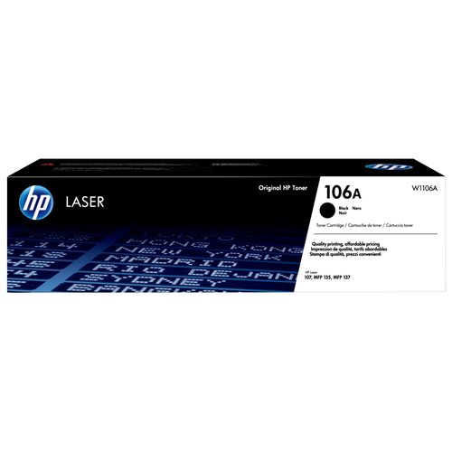 картридж лазерный hp w1106a laser 135a 135w 137fnw 106a оригинальный ресурс 1000 страниц Картридж HP W1106A, 1000 стр, черный