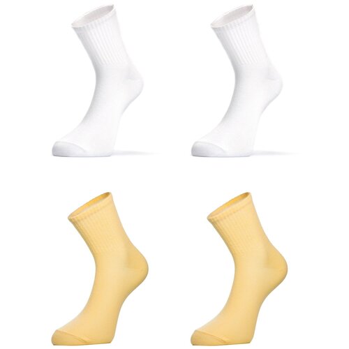 фото Носки chobot 52-108, размер 25, белый/желтый