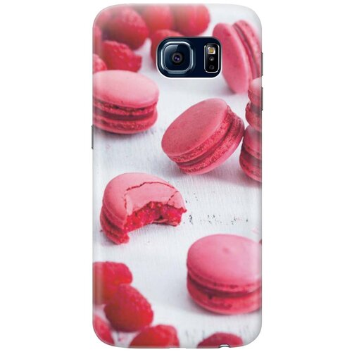 фото Силиконовый чехол на samsung galaxy s6 / самсунг с6 с принтом "малиновые макаруны" gosso