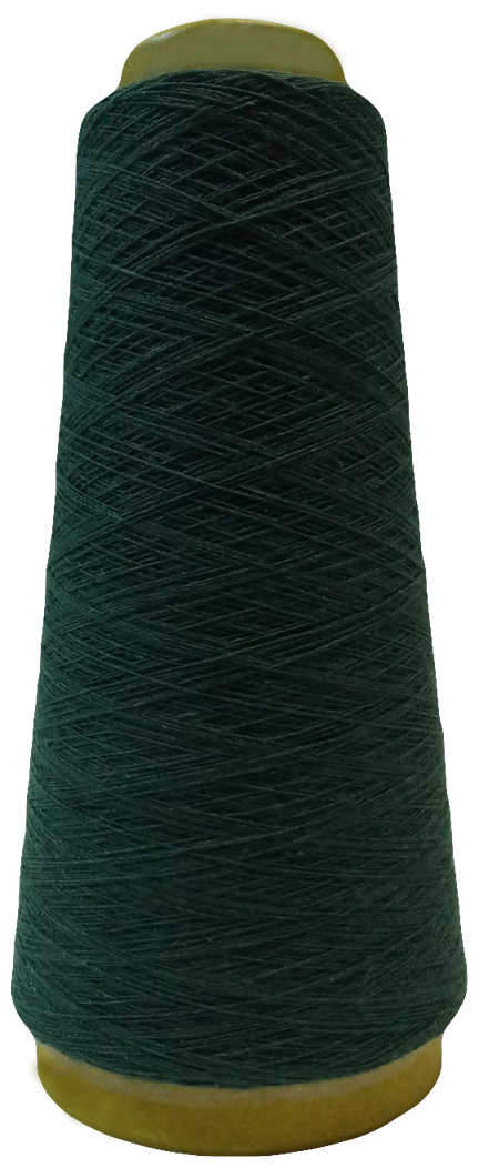 Вязальная нить 1/9, цвет темно-зеленый, 75% хлопок, 25% polyester, Турция - 100 грамм