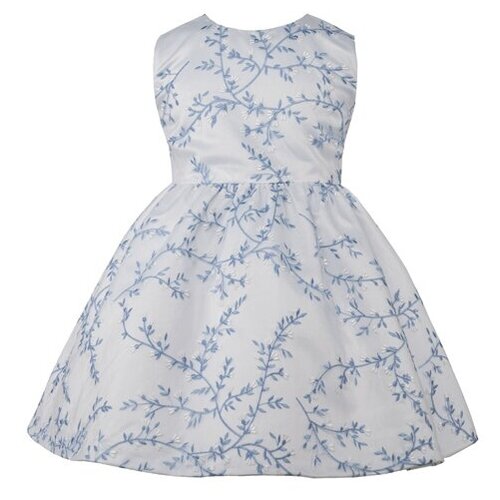 фото Платье андерсен, нарядное, размер 140, белый, голубой