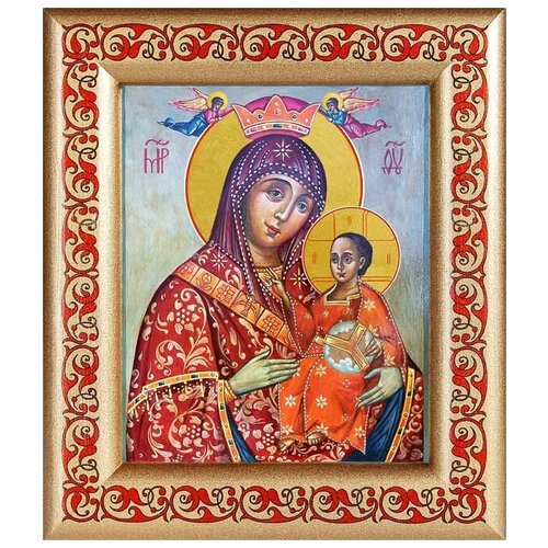 Вифлеемская икона Божией Матери, в рамке с узором 14,5*16,5 см вифлеемская икона божией матери в рамке 8 9 5 см