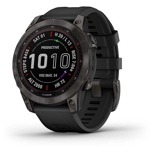 Смарт-часы Garmin fenix 7 Sapphire Black DLC Ti w/Black Band GPS (010-02540-35)