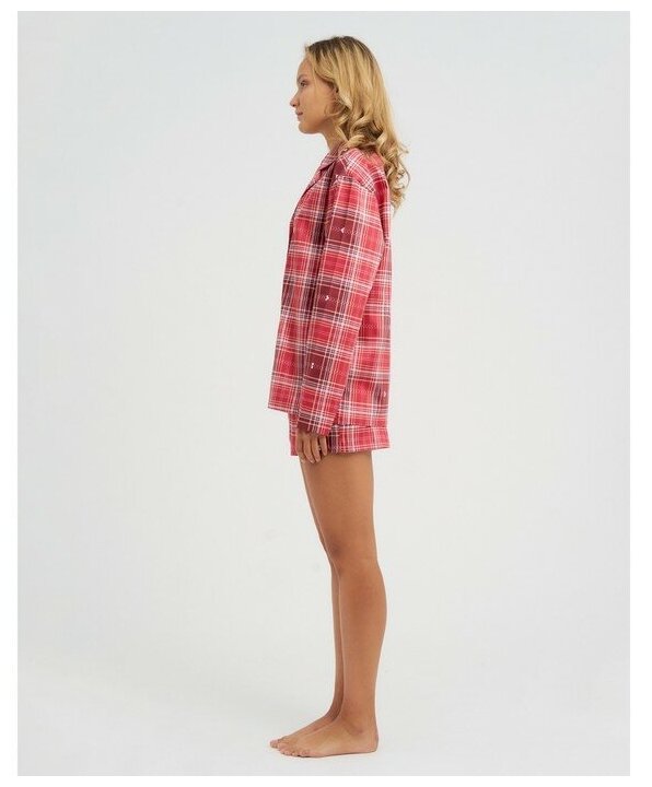 Пижама (рубашка, шорты) женская KAFTAN Red, р. 44-46