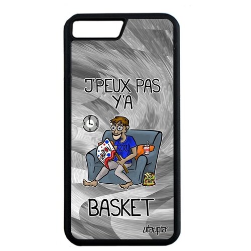 фото Чехол на телефон // apple iphone 7 plus // "не могу - смотрю баскетбол!" комикс игра, utaupia, серый