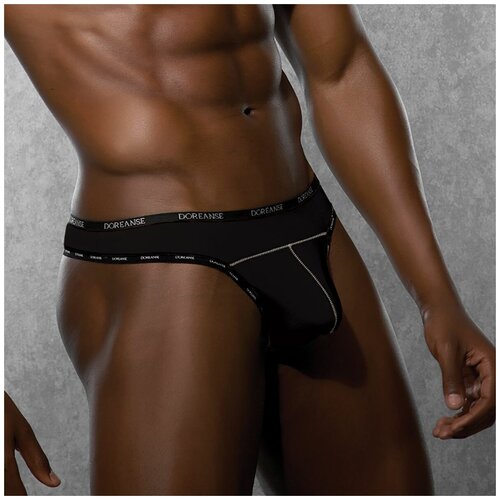 фото Мужские трусы-стринги doreanse средней посадки l, черный