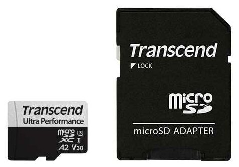 Карта памяти Transcend 128GB UHS-I U3 microSD w/ adapter A2 Ultra Performance R/W:160/125 MB/s