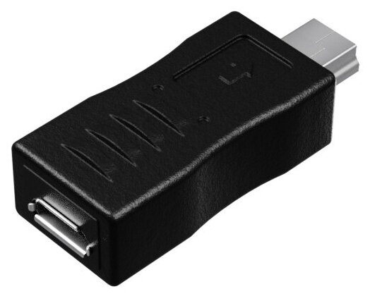 Адаптер-переходник GSMIN RT-60 mini-USB (M) - micro-USB (F) (Черный)