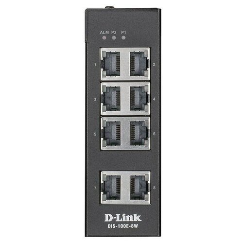D-Link Сетевое оборудование DIS-100G-8W A1A Промышленный неуправляемый коммутатор с 8 портами 10 100 1000Base-T 2608200₽