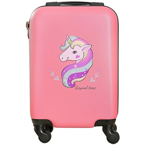 BEYOND TIME V458 розовый чемодан детский Единорог с веточкой