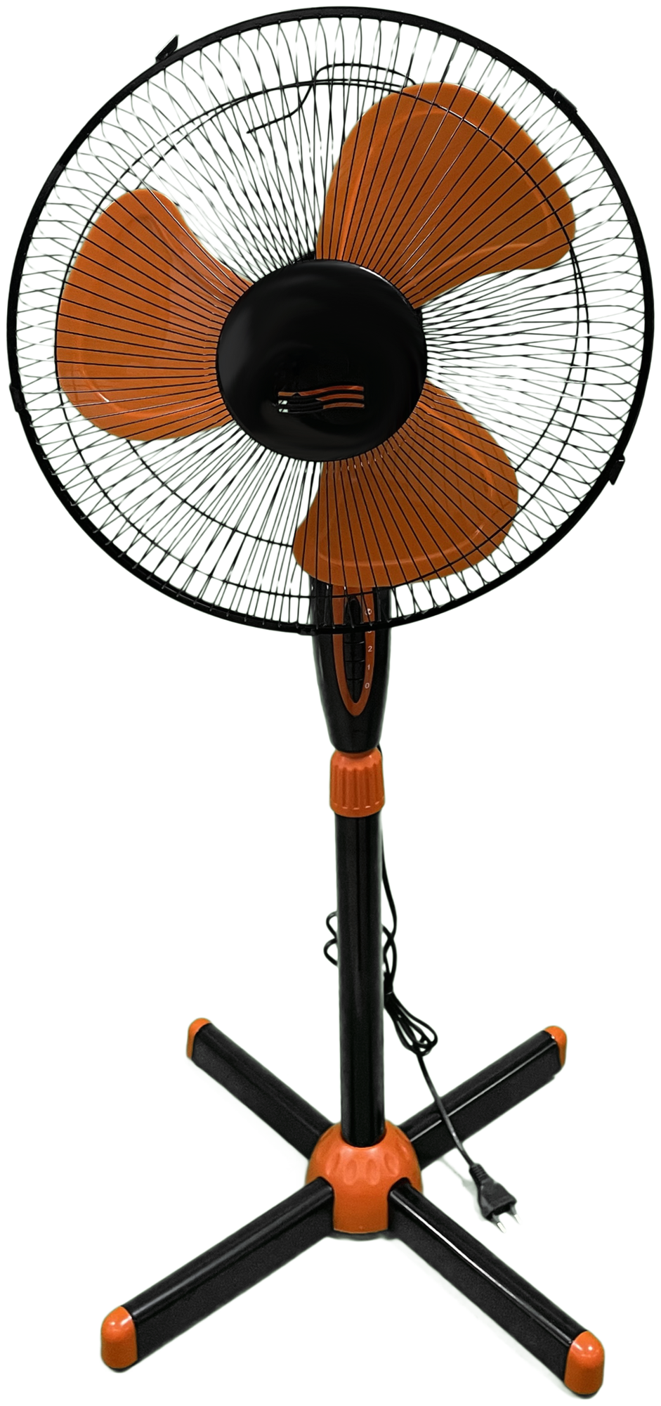 Напольный вентилятор Haifisch 3 режима 100-125 см. (Черно-оранжевый) - фотография № 7