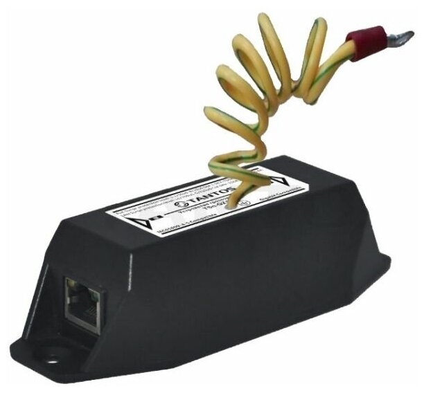 Грозозащита Tantos одноканальная Gigabit Ethernet и PoE (до 4КВ) - фото №1
