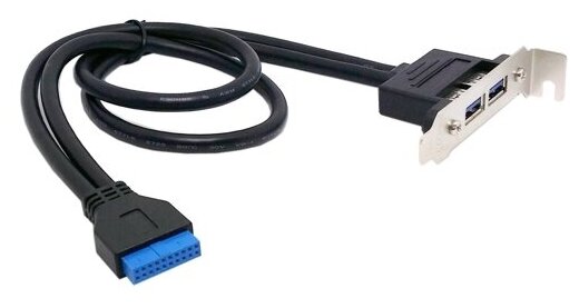 Планка USB3.0 Orient C095 низкопрофильный вывод 2-х портов usb3.0 с материнской платы на корпус