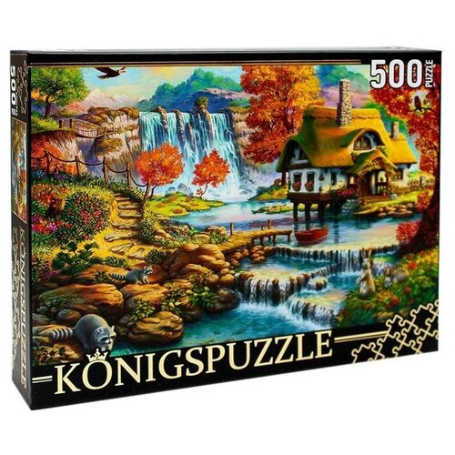 Пазлы Рыжий кот 500 деталей Konigspuzzle Домик у водопада (ХК500-6316) konigspuzzle пазлы 500 элементов хк500 6320 канал в амстердаме