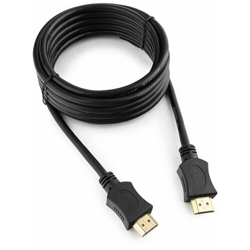 Кабель HDMI Cablexpert CC-HDMI4L-10, 3.0м, v1.4, 19M/19M, серия Light, черный, позол.разъемы, экран, пакет аксессуар gembird cablexpert light hdmi 19m 19m v2 0 10m black cc hdmi4l 10m