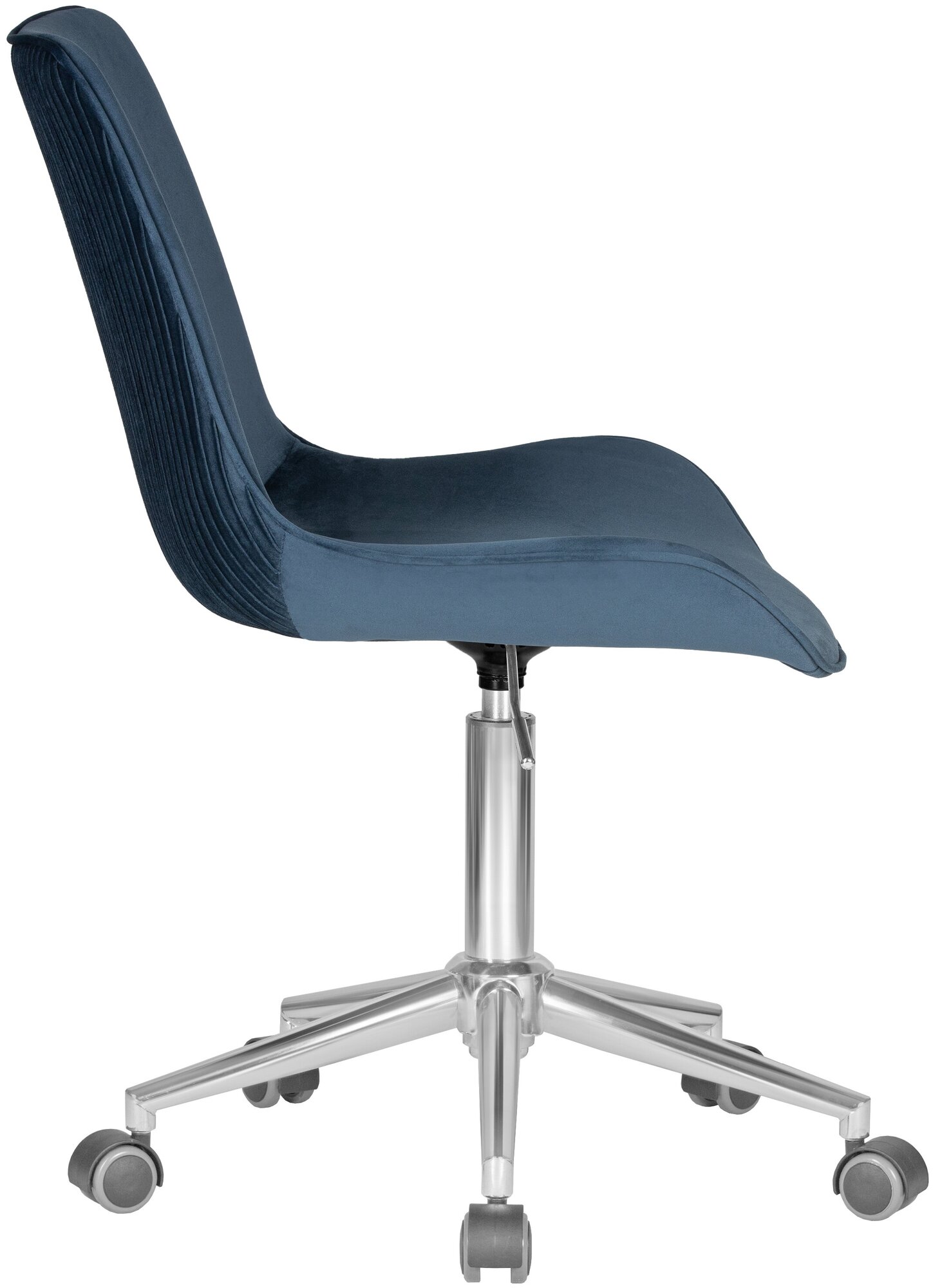 Кресло офисное DORA LM-9518, цвет сиденья синий (1922-20), цвет основания хромированная сталь - фотография № 3