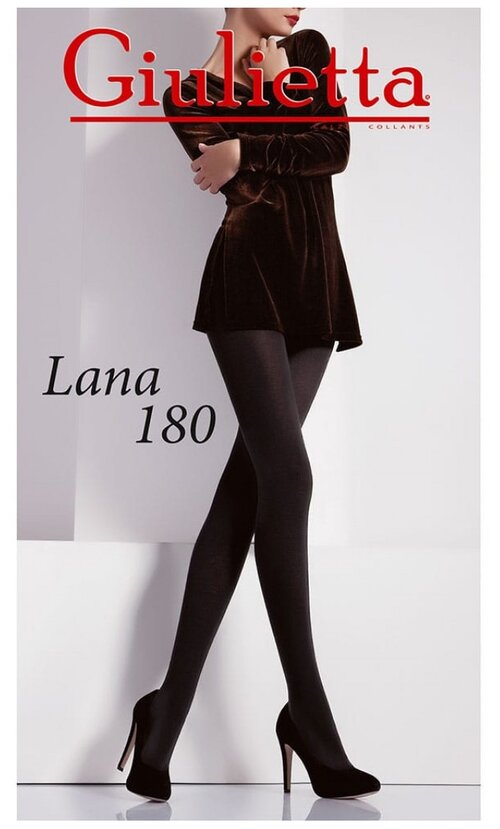 Колготки  Giulietta Lana, 180 den, с ластовицей, без шортиков, размер 3, черный, бежевый