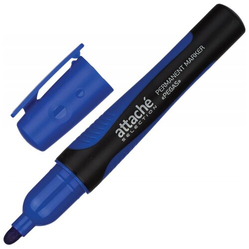 Маркер перманентный Attache Selection Pegas синий (толщина линии 2-5 мм) 426891