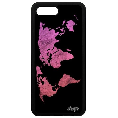 фото Противоударный чехол на телефон // honor 10 // "карта мира" стиль страна, utaupia, черный