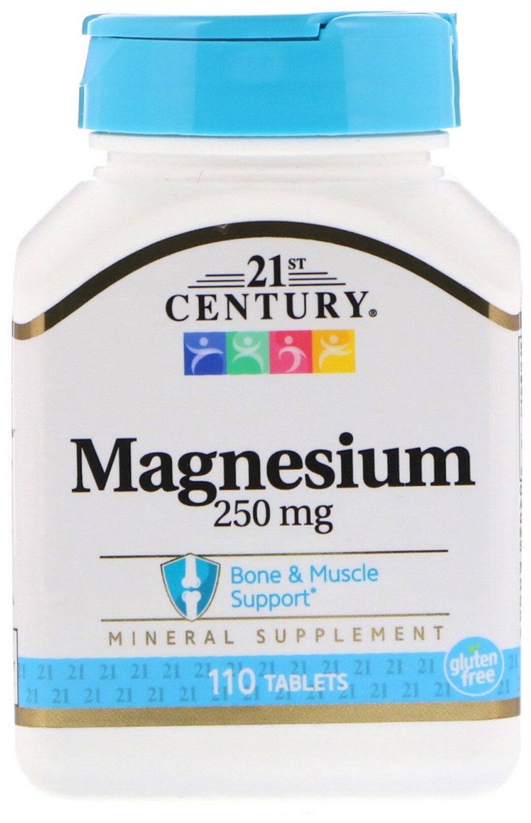 Таблетки 21st Century Magnesium, 150 г, 250 мл, 250 мг, 110 шт.