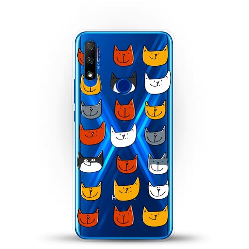 фото Силиконовый чехол узор из котов на honor 9x andy & paul