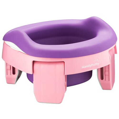 Горшок дорожный HandyPotty 3в1 розовый, с универсальной вкладкой Roxy-kids HP-255E