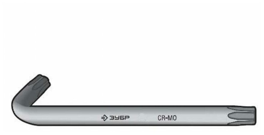 Ключ ЗУБР ″эксперт″ имбусовый длинный, Cr-Mo, сатинированное покрытие, TORX 15 - фотография № 3