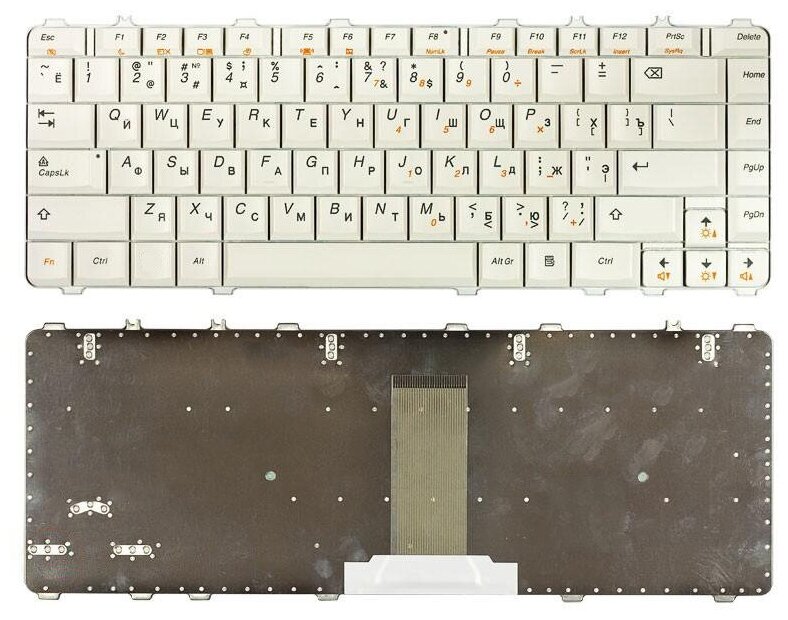 Клавиатура для ноутбука Lenovo IdeaPad Y450 Y450A Y450G белая