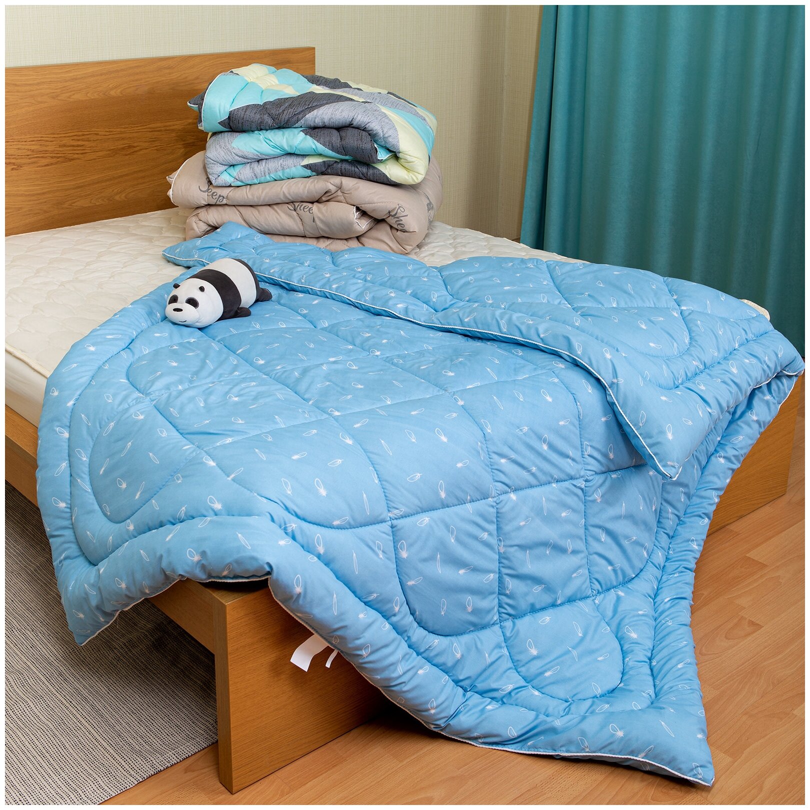 Одеяло VERAMENTE 2-спальный 175x205 см, Всесезонное, Зимнее, с наполнителем Полиэфирное волокно - фотография № 6