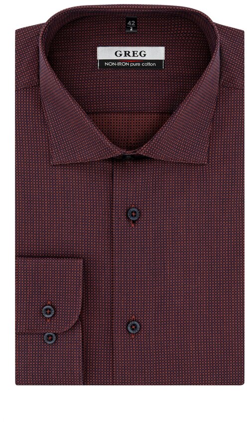 Рубашка GREG, размер 164-172/39, коричневый