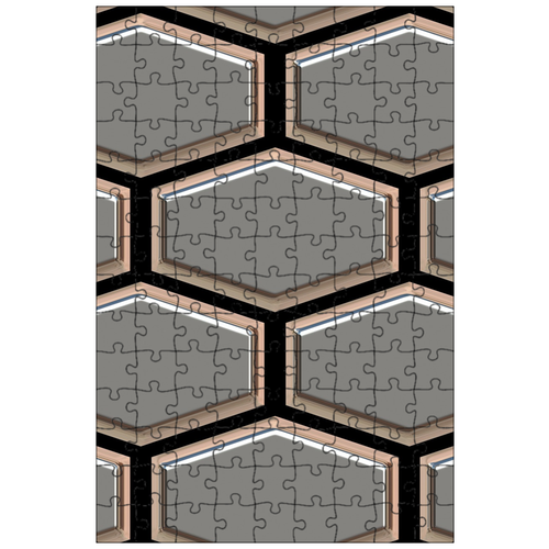 фото Магнитный пазл 27x18см."шестиугольник, сетка, шаблон" на холодильник lotsprints
