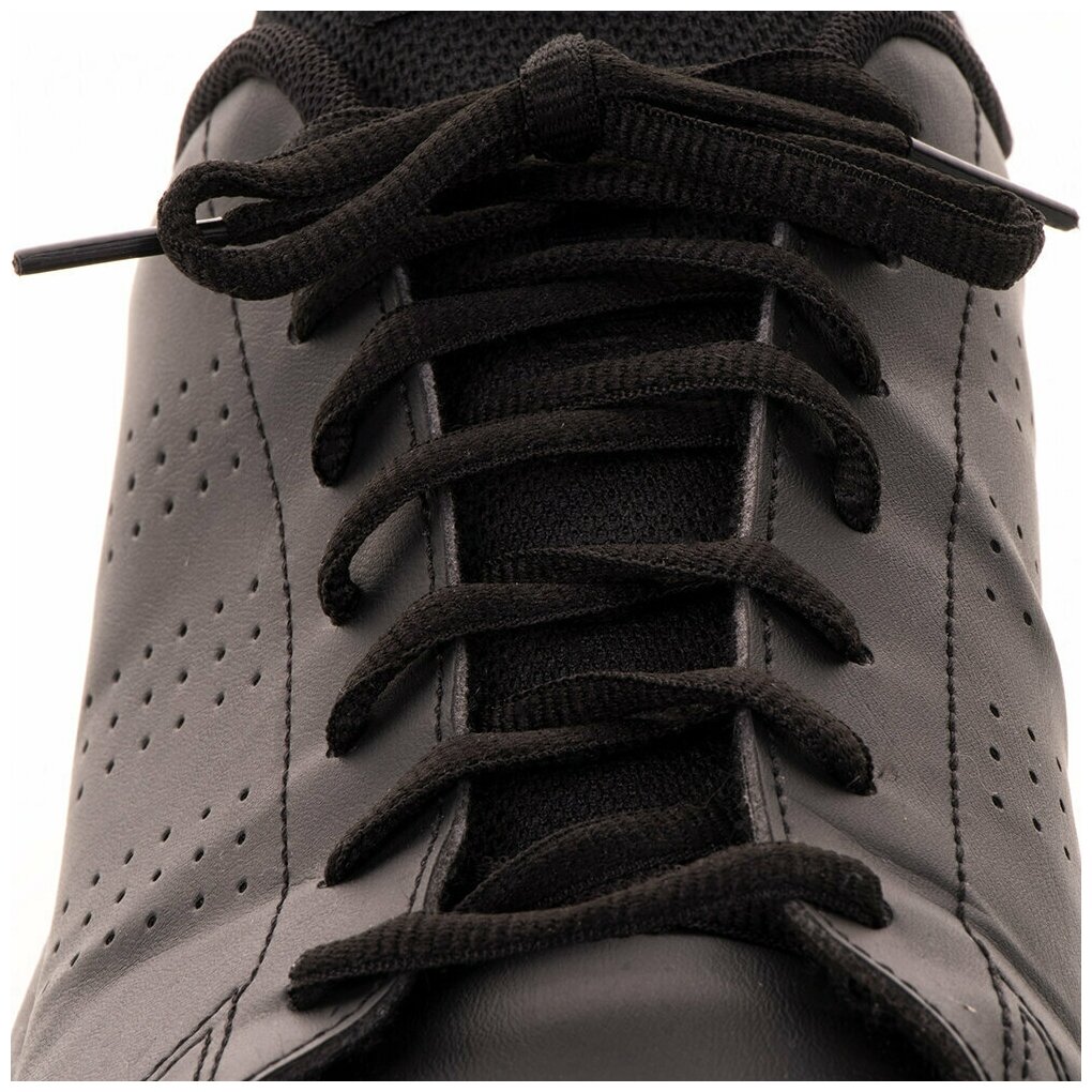 Овальные шнурки для ботинок SOFSOLE, 120 см, черные - фотография № 3