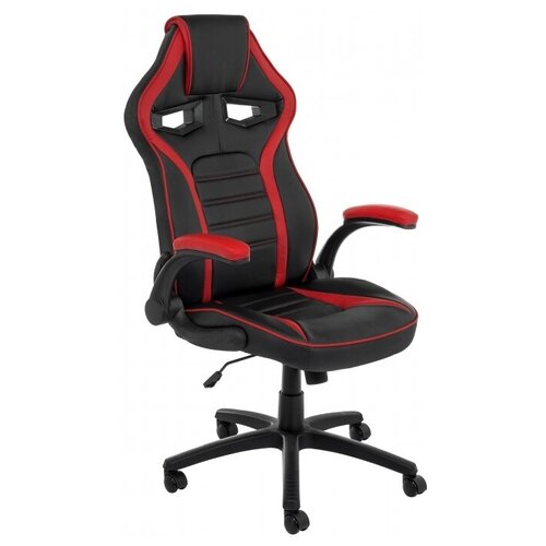 Игровое кресло V-1017 красное / черное из экокожи