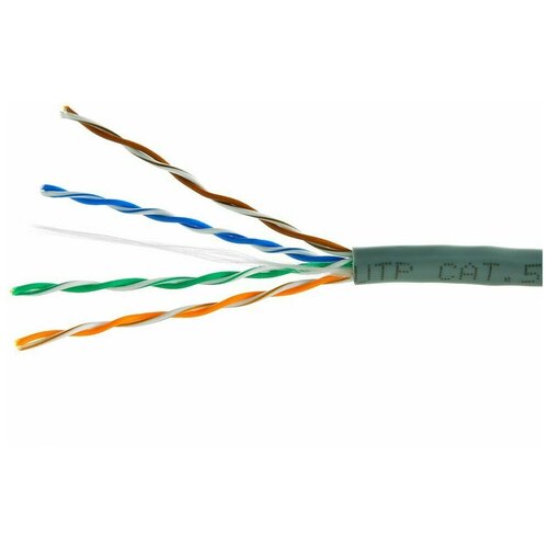 кабель неэкранированный одножильный медь gembird utp cat 5e awg24 solid copper бухта 305 м upc 5004e so Кабель Cablexpert UPC-5004E-SO, 100 м, 1 шт., серый