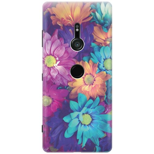 фото Силиконовый чехол на sony xperia xz3 / сони иксперия икс зет 3 с принтом "много цветов" gosso