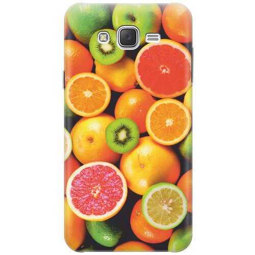фото Силиконовый чехол на samsung galaxy j7 (2015) / самсунг джей 7 2015 с принтом "сочные фрукты" gosso