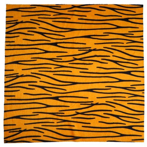 Лоскут для рукоделия, 53 х 53 см, мех тигровый бежевый на трикотажной основеВ наборе1шт