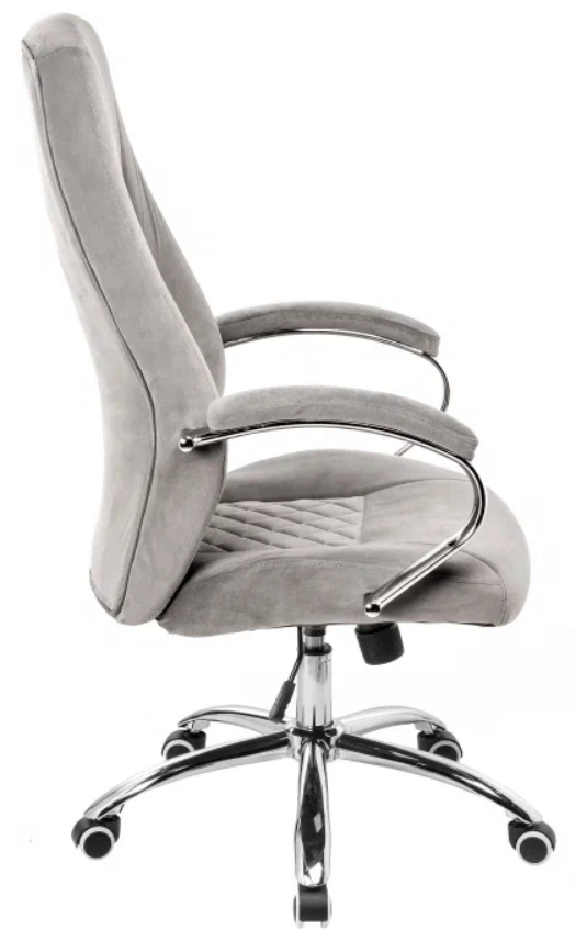 Кресло компьютерное Aragon, Цвет обивки: светло-серый, Цвет корпуса: хром