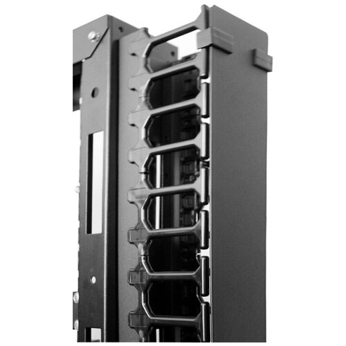ЦМО Вертикальный кабельный органайзер с пластиковыми пальцами 42U для шкафов ШТК-СП ВКО-П-42/48-9005