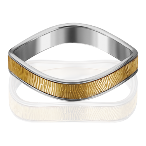 PLATINA jewelry Обручальное кольцо из комбинированного золота без камней 01-4813-00-000-1121-54, размер 15,5