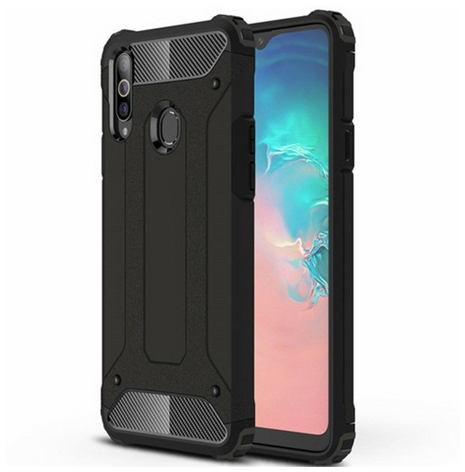 Противоударная накладка Armor Case для Samsung A20S черный