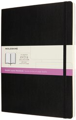 Блокнот Moleskine CLASSIC SOFT DOUBLE NB413SBK XLarge 190х250мм 192стр. линейка/нелинованный мягкая обложка черный