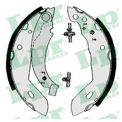 Колодки торм.бар.PEUGEOT 205/309/RENAULT 11/19/CLIO 1.0-1.9D 83-98 LPR 04480