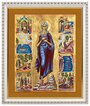 Преподобная Мария Египетская с житием, икона в белой пластиковой рамке